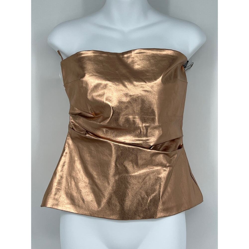 Zara Rose Gold Top Women's Medium NEW with tags